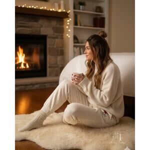 Keith Haring Women's Luxe Fleece‎ Jogger Pants - Black/White (Size L) (W0431)